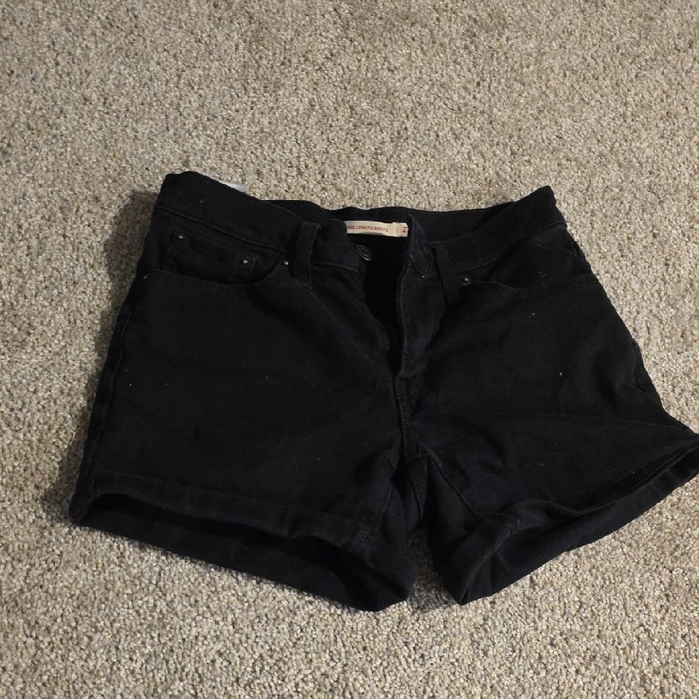 Levi's Black Jean Shorts for Women
